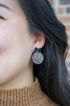 Bow Basketball Earrings-Dribble into game day style with our Game Day Bow Basketball Earrings - Whether you're courtside, couch-side, or just in it for the buzzer-beater drama.