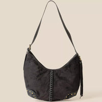 Braided Detail Hobo Shoulder Bag