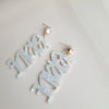Shop Bride Earrings-Celebrate the bride-to-be with lightweight acrylic Bride earrings featuring zircon studs and gold-plated brass. Perfect for showers, photos, and parties.-available at Reef Love online boho-chic boutique