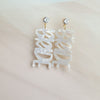 Shop Bride Earrings-Celebrate the bride-to-be with lightweight acrylic Bride earrings featuring zircon studs and gold-plated brass. Perfect for showers, photos, and parties.-available at Reef Love online boho-chic boutique