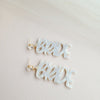 Shop Bride Earrings-Celebrate the bride-to-be with lightweight acrylic Bride earrings featuring zircon studs and gold-plated brass. Perfect for showers, photos, and parties.-available at Reef Love online boho-chic boutique
