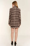 Brushed Plaid One Button Blazer-Blazer-Reef Love