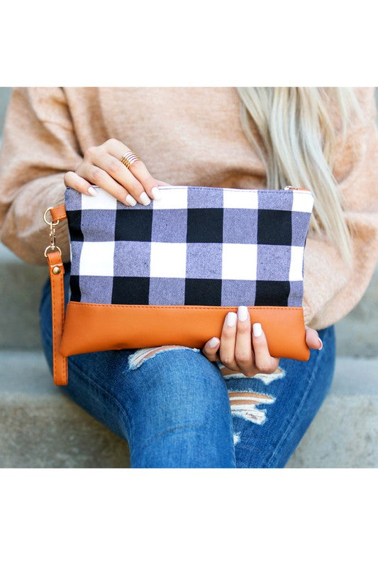 Buffalo Plaid Clutch-Clutch Purse-Aili's Corner-Reef Love