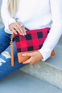 Buffalo Plaid Clutch-Clutch Purse-Aili's Corner-Reef Love