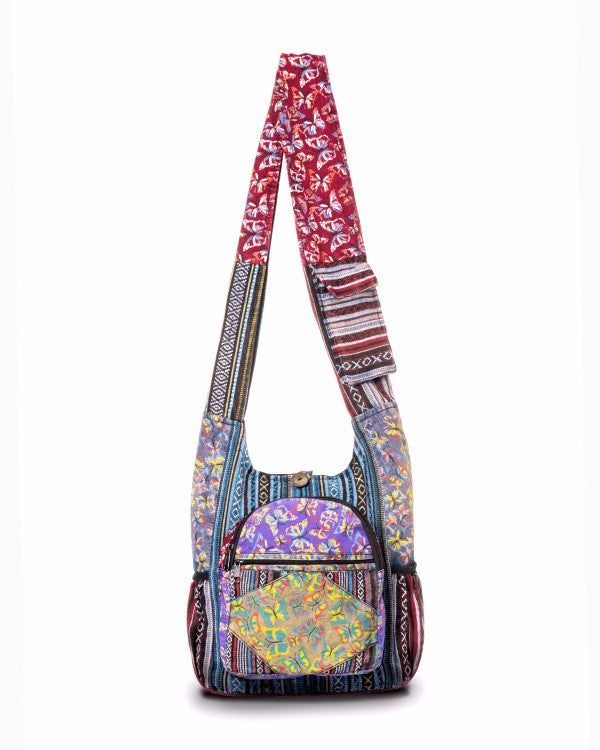 Kathmandu Collection Butterfly Design Hobo Bag-Hobo Bag-Reef Love