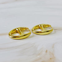 Button Horse Bit Hoop Earrings-Reef Love