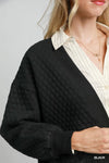 Button-Up Jacquard Cardigan