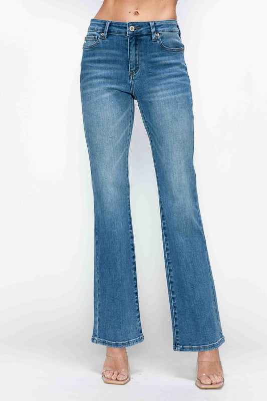 Women's Cat's Whiskers Mid Rise Bootcut Jeans - Regular and Plus Size