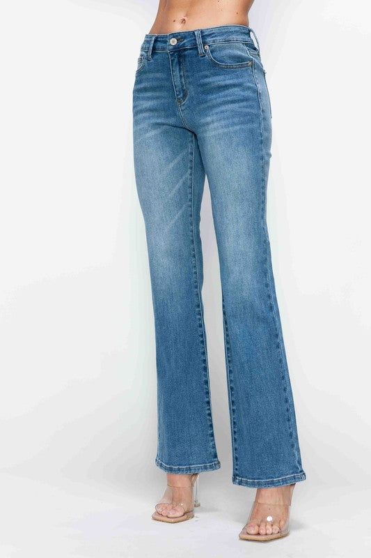 Women's Cat's Whiskers Mid Rise Bootcut Jeans - Regular and Plus Size