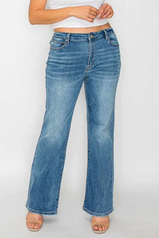 Women's Cat's Whiskers Mid Rise Bootcut Jeans - Regular and Plus Size