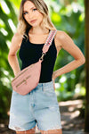 Faux Leather Crossbody Bum Bag with Removable Strap