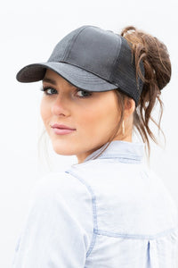 CC Glitter Messy Bun Hat Cap-Reef Love