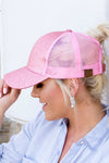 CC Glitter Messy Bun Hat Cap-Reef Love