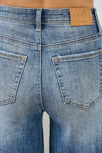 Saige High Rise Release Hem Wide Leg Jeans with Side Contrast-SAIGE DENIM-Reef Love