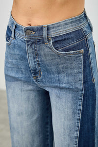 Saige High Rise Release Hem Wide Leg Jeans with Side Contrast-SAIGE DENIM-Reef Love