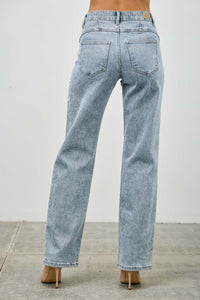 Saige Mid Rise Straight With Piping Detail Jeans, Light Wash-SAIGE DENIM-Reef Love
