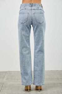 Saige Mid Rise Straight With Piping Detail Jeans, Light Wash-SAIGE DENIM-Reef Love