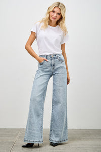 Saige High Rise Wide Leg Jeans, Light Wash-SAIGE DENIM-Reef Love
