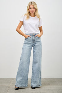 Saige High Rise Wide Leg Jeans, Light Wash-SAIGE DENIM-Reef Love