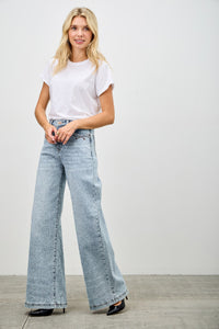 Saige High Rise Wide Leg Jeans, Light Wash-SAIGE DENIM-Reef Love