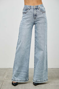 Saige High Rise Wide Leg Jeans, Light Wash-SAIGE DENIM-Reef Love