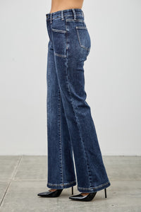 Saige High Rise Boot Cut Flare With Seam Detail Jeans-SAIGE DENIM-Reef Love