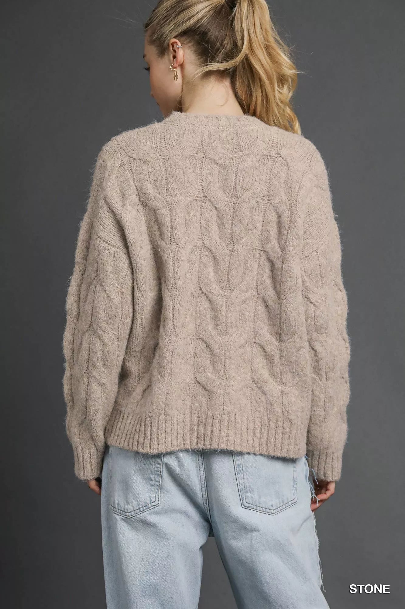 Cable Knit Cozy Sweater-Reef Love