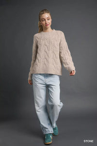 Cable Knit Cozy Sweater-Reef Love