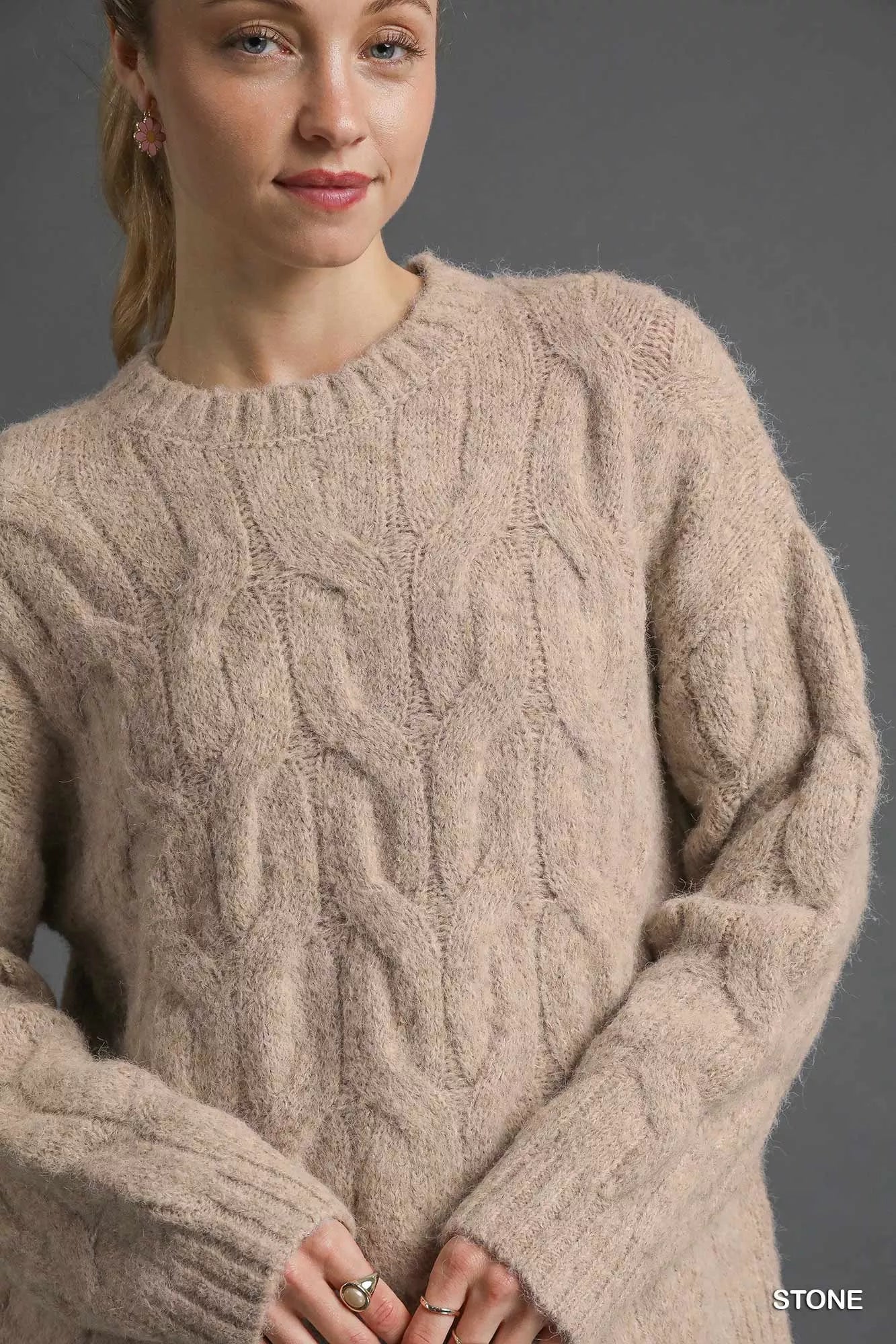 Cable Knit Cozy Sweater-Reef Love