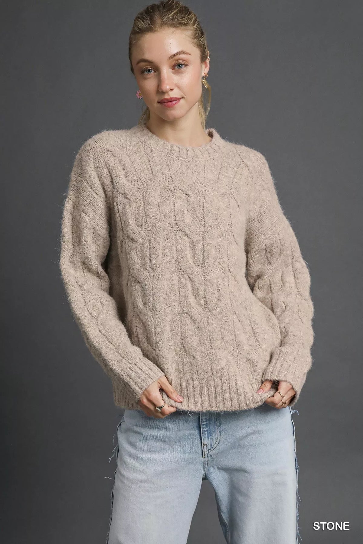 Cable Knit Cozy Sweater-Reef Love