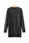 Cable Knit Drop Shoulder Sweater Dress