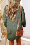 Cable Knit Drop Shoulder Sweater Dress