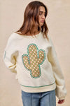 Cactus Embroidered Fleece Sweatshirt