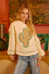 Cactus Embroidered Fleece Sweatshirt