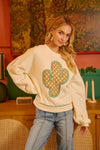 Cactus Embroidered Fleece Sweatshirt