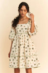 Cactus Printed Poplin Mini Dress-Add a playful twist to your warm-weather wardrobe with this women's Cactus Printed Poplin Mini Dress—a must-have for fans of fun, breezy summer staple dresses. -Reef Love Boho-Chic Boutique