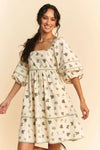 Cactus Printed Poplin Mini Dress-Add a playful twist to your warm-weather wardrobe with this women's Cactus Printed Poplin Mini Dress—a must-have for fans of fun, breezy summer staple dresses. -Reef Love Boho-Chic Boutique