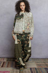Camo, Crochet & Floral Mixed Media Trucker Jacket