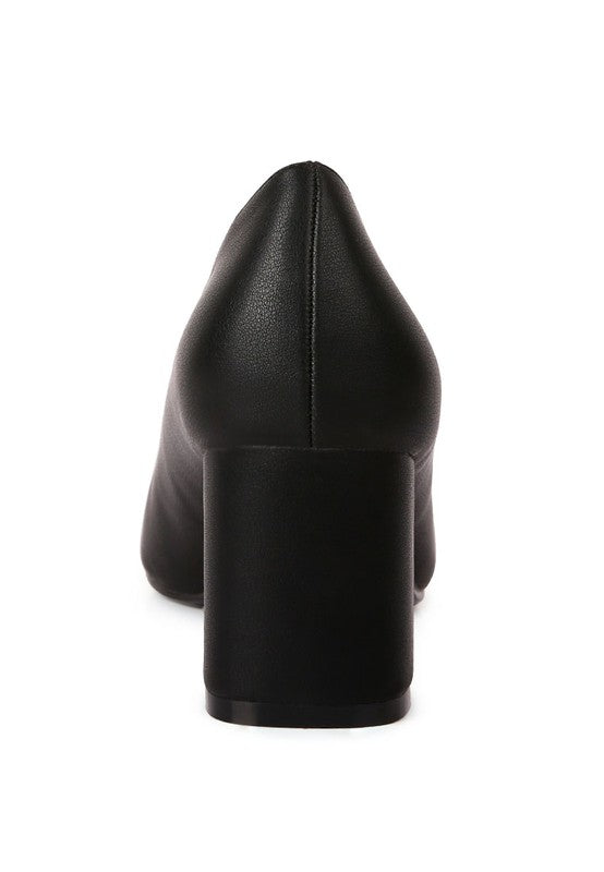 Casey Metallic Detail Block Heel Pumps- Boho Chic Styles by Reef Love