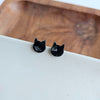 Shop Cat Studs - Black-Adorable black cat stud earrings made from lightweight acetate with hypoallergenic posts. Purr-fect for Halloween or year-round feline-inspired style.-available at Reef Love online boho-chic boutique