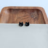 Shop Cat Studs - Black-Adorable black cat stud earrings made from lightweight acetate with hypoallergenic posts. Purr-fect for Halloween or year-round feline-inspired style.-available at Reef Love online boho-chic boutique