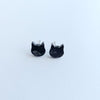Shop Cat Studs - Black-Adorable black cat stud earrings made from lightweight acetate with hypoallergenic posts. Purr-fect for Halloween or year-round feline-inspired style.-available at Reef Love online boho-chic boutique