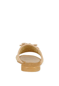 Shop Cedar Handwoven Natural Tassel Slide Sandals-available at Reef Love online boho-chic boutique