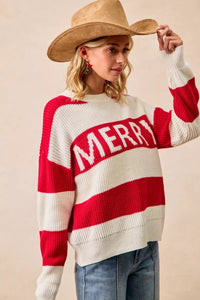 Christmas Merry Lettering Sweater