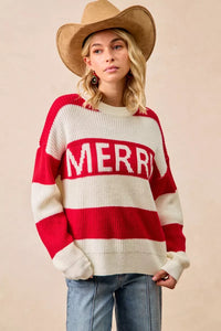 Christmas Merry Lettering Sweater