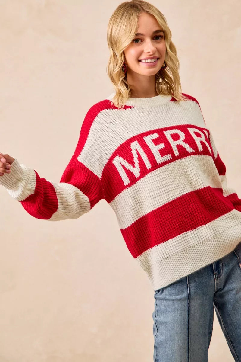 Christmas Merry Lettering Sweater