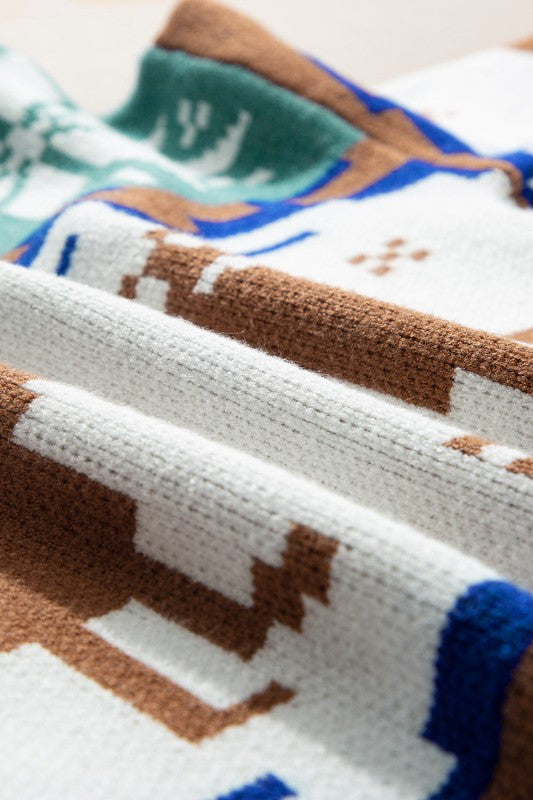 Christmas Reindeer Snowflake Turtleneck Sweater-Reef Love