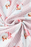 Christmas Santa Claus Stripe Top and Pants Pajama Set-Reef Love