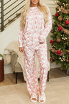 Christmas Santa Claus Stripe Top and Pants Pajama Set-Reef Love