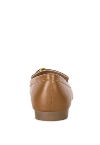 Chunky Metal Chain Faux Leather Loafers-Walking these incredibly stylish faux leather loafers is a treat. Crafted in great quality and finish, comfortable women's shoes have chunky metal chain detail.-Reef Love